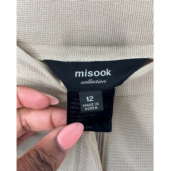 Misook Collection Tan Business Office‎ Career Knit Dress Pants Size 12 - Picture 2 of 12